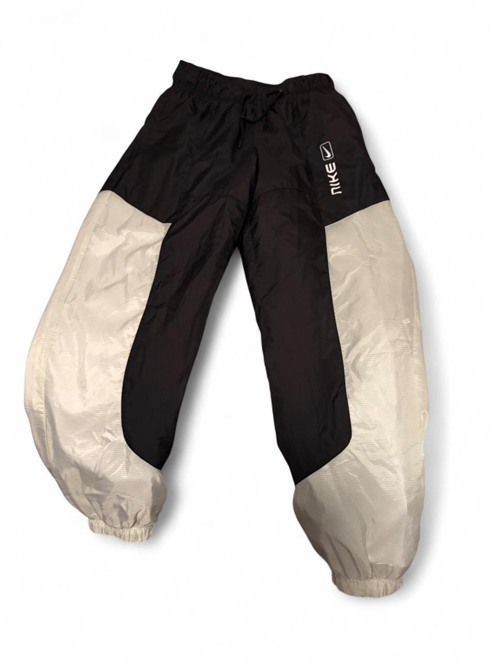 Nike Black and Cream Colorblock Windbreaker Joggers